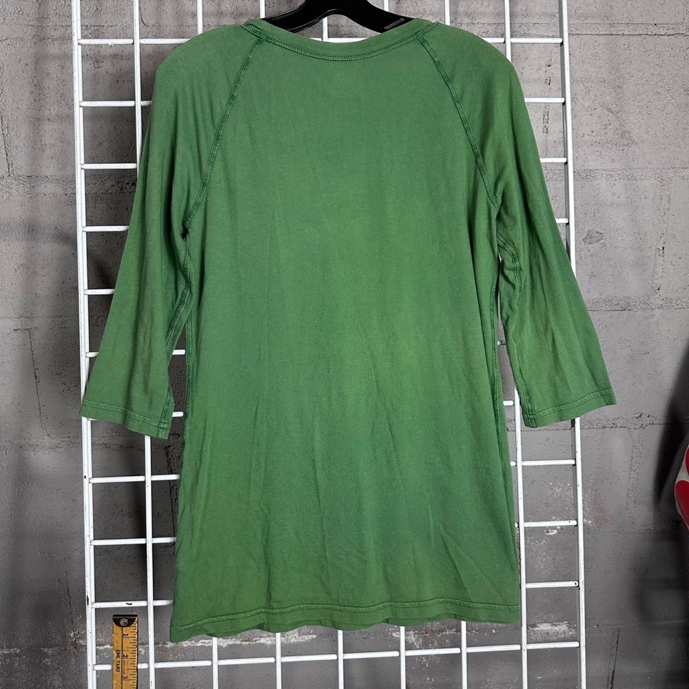 Juicy Couture vintage logo Green Lotus Graphic Tee Dress L Y2K Boho Indie 2000s - Picture 7 of 8